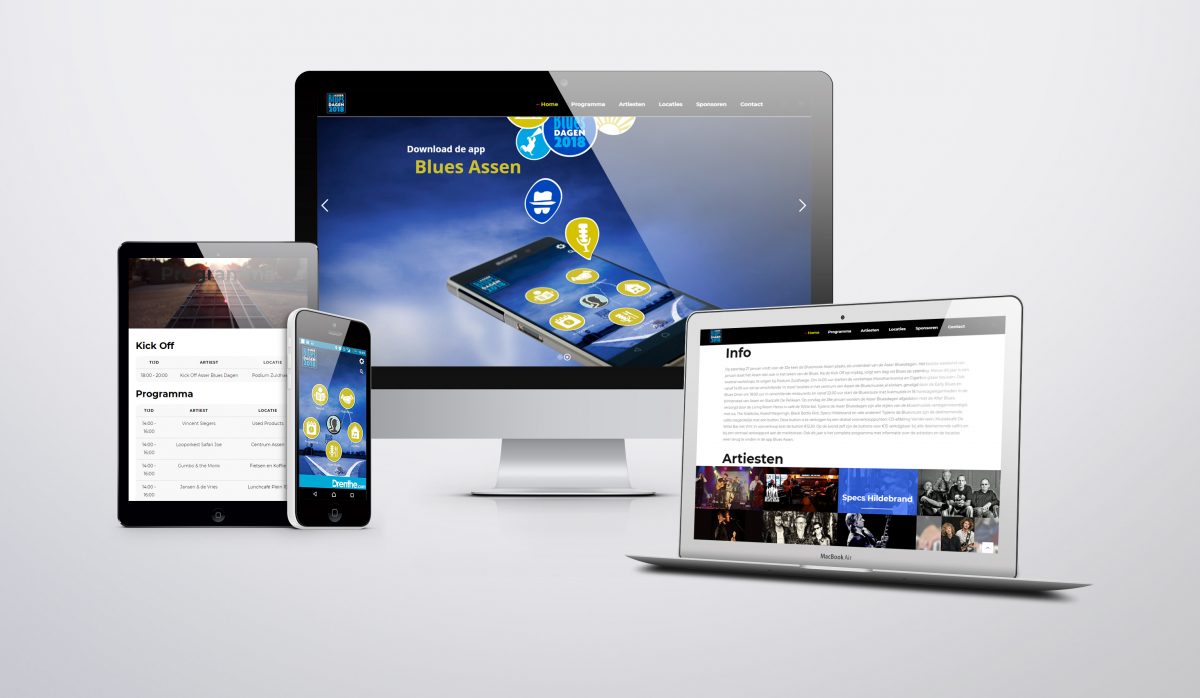 Web- en appdesign Bluesdagen Assen