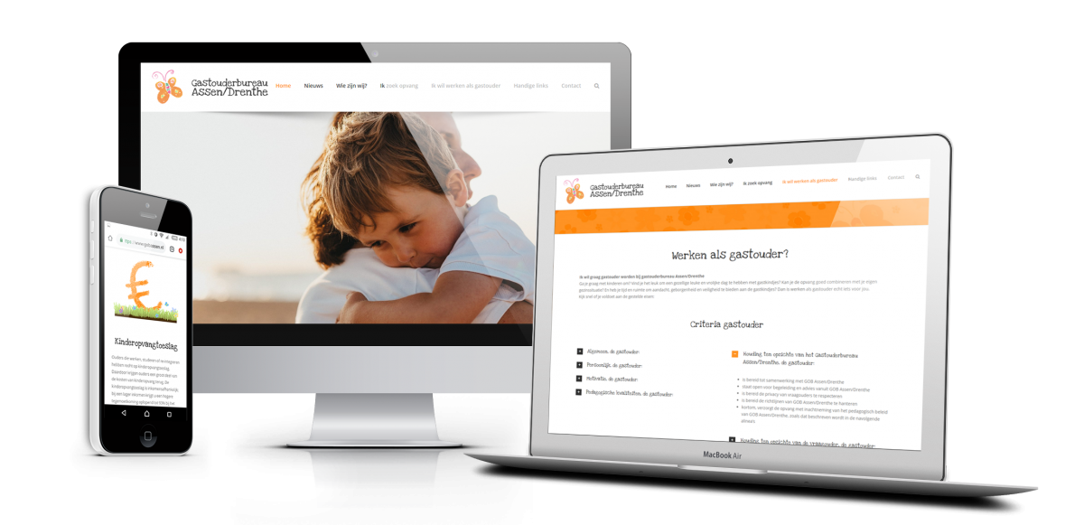 Webdesign Gastouderbureau Assen / Drenthe